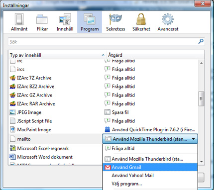 Gmail i Firefox Gmail i Firefox